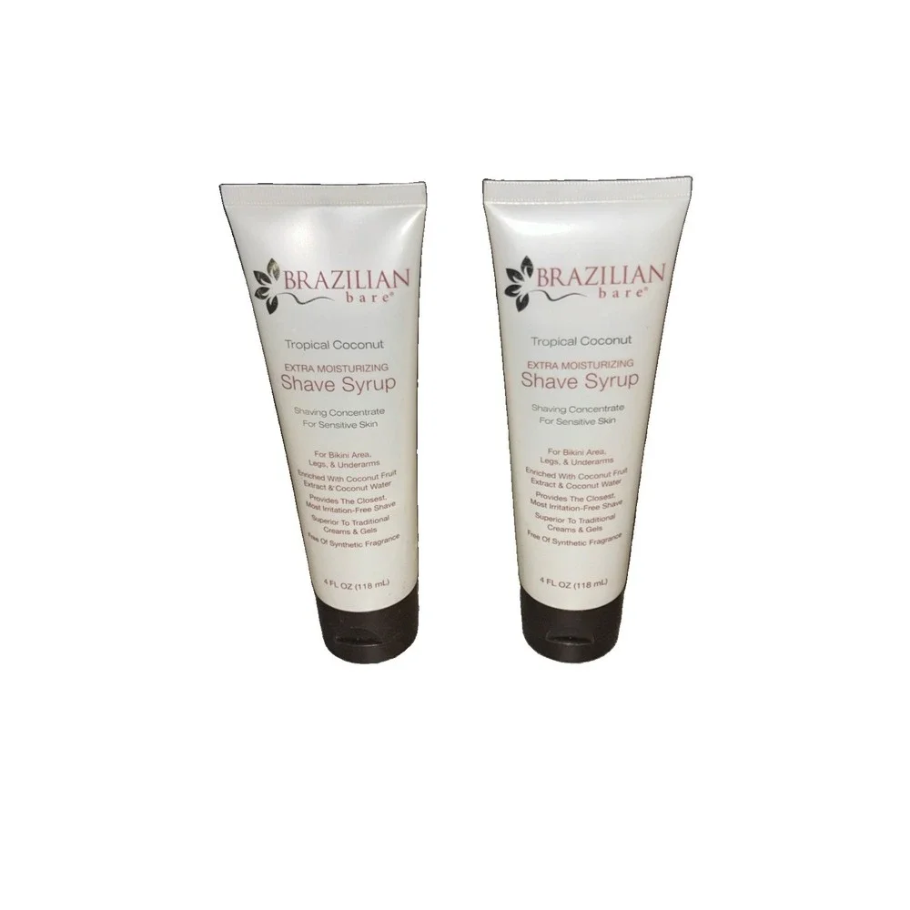 Brazilian Bare Tropical Coconut Shave Syrup 4 oz LOT of 2 Sensitive Skin